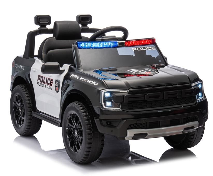 Elbil barn Ford Ranger Politibil med Læderseter