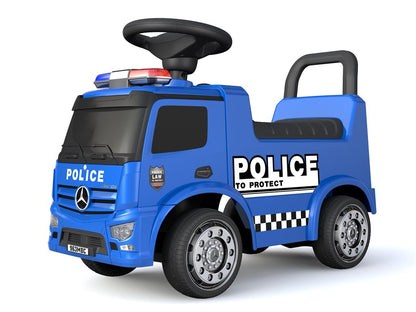 Gåbil Mercedes Polisbil Blå