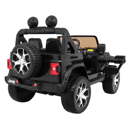 Elbil barn Jeep Wrangler Rubicon 4x12V Svart