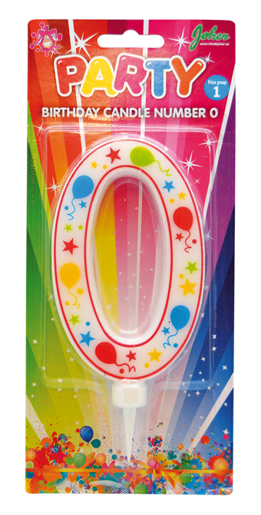 Stor Siffer Lys, 17cm