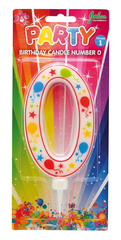 Stor Siffer Lys, 17cm