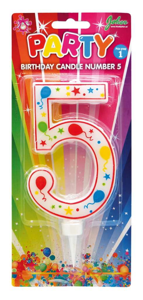 Stor Siffer Lys, 17cm