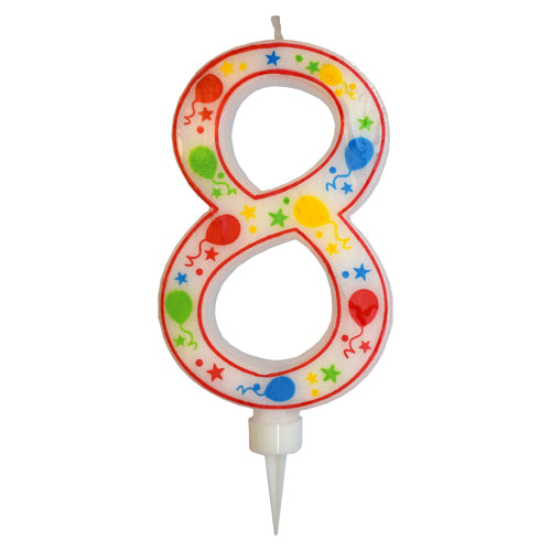 Stor Siffer Lys, 17cm