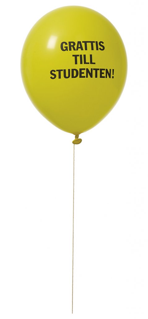 Studentballonger 8-pack (gul/blå)