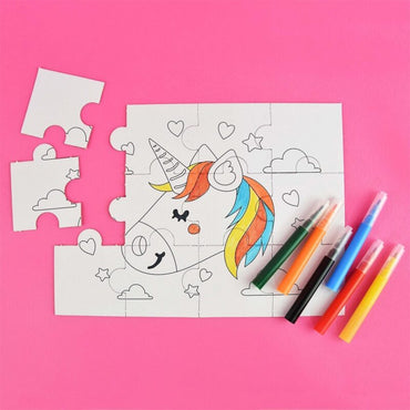 Enhjørning Mal Selv Puslespill