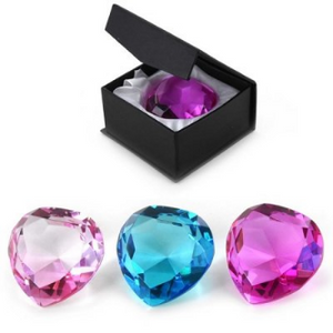 Diamant hjärta, ljusrosa