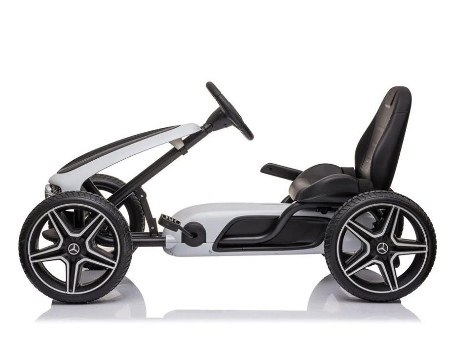 Trampoline Mercedes Benz gokart hvit