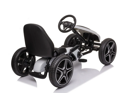 Trampoline Mercedes Benz gokart hvit