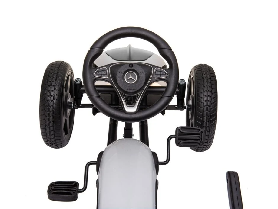 Trampoline Mercedes Benz gokart hvit