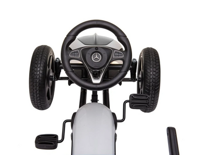 Trampoline Mercedes Benz gokart hvit