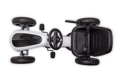 Trampoline Mercedes Benz gokart hvit
