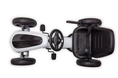 Trampoline Mercedes Benz gokart hvit