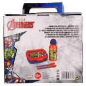 Avengers Lunsjsett med matboks, flaske og bestikk