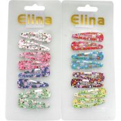 Hårspenner, blomster, 8-pack