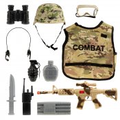 Komplett soldat drakt med tilbehør