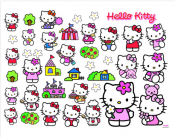 Hello Kitty veggdekorasjon med 40 klistremerker