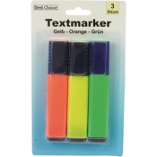3-pack markeringspennor i 3 färger