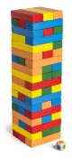 fargerikt tårn jenga barnespill 54 stykker