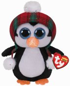 TY Kosedyr Christmas Collection Cheer Pingvin Beanie Boos 15 cm