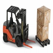 Gaffeltruck med palle og lastebokser