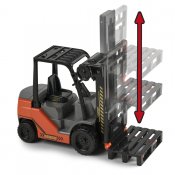 Gaffeltruck med palle og lastebokser