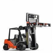 Gaffeltruck med palle og lastebokser