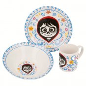 Coco sett 3 deler, tallerken, en bolle og krus