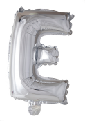 Folie ballonger med bokstaver i sølv 41 cm