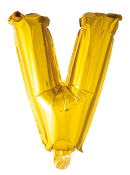 Folie ballonger med bokstaver i gull 41 cm