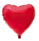 Folie ballonger, hjerte, rød, 74x70 cm