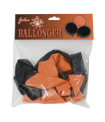 Halloween ballonger 10 stk 31cm sort / orange