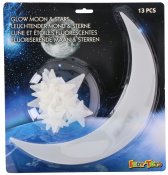 Luminous vegg dekor med månen og stjernene