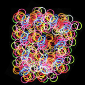 Loom Bands Glow in the dark i forskjellige farger for kule smykker! - (400 deler) -