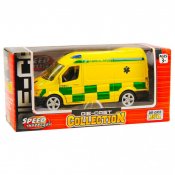 Ambulanse i metall med pull back funksjon 11cm