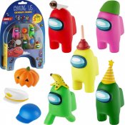 Among Us Crewmate Figurer med hatter 5-Pack