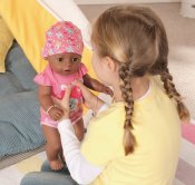Baby Born interaktiv dukke med brune øyne