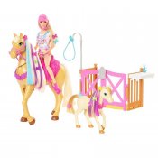 Barbie Dukke med hesteleker