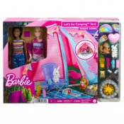 Barbie Lets Go campingtelt lekesett med 2 dukker