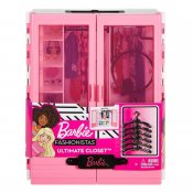 Barbie garderobe med 6 kleshengere