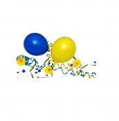 24-pakke blå og gule ballonger