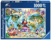 Ravensburger Disney Verdenskart Puslespill 1000 Brikker