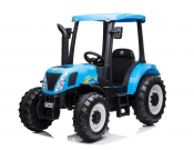 Elbil barn elektrisk traktor New Holland T7 24V blå