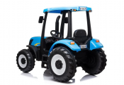 Elbil barn elektrisk traktor New Holland T7 24V blå
