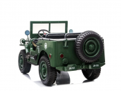 Elbil barn Explorer Jeep V12 grønn med 3 seter