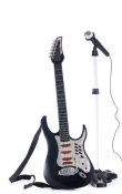 Elektrisk gitar med mikrofon og stativsett