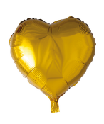Folie ballonger, hjerte, gull, 46 cm