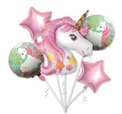 Unicorn festballongsett 5 deler