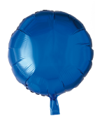 Folie ballong, runde, blå, 46 cm