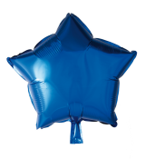 Folie ballong, stjerne, blå, 46 cm
