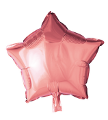 Folie ballong, stjerne, rosa, 46 cm